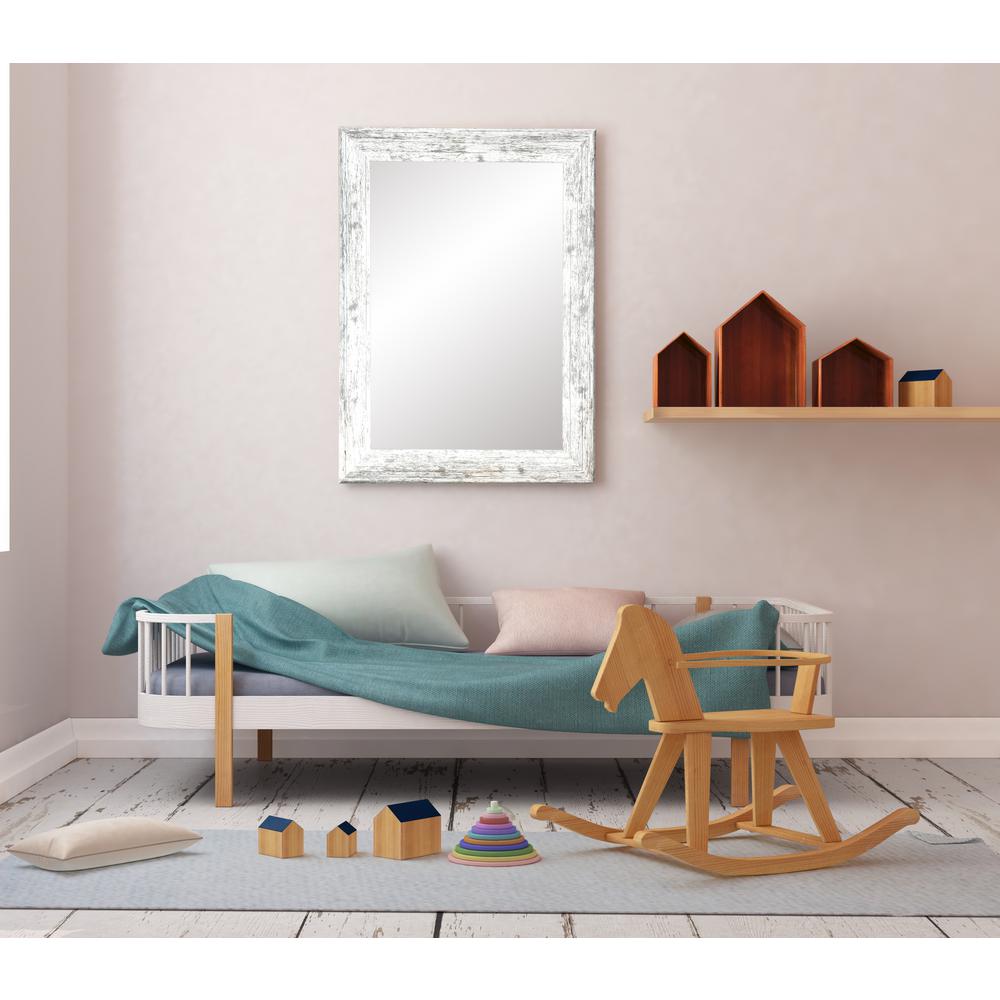 Brandtworks 32 In X 38 American White Barn Wood Wall Mirror American White Barn Wood Wall Mirror Bm032 L The Home Depot