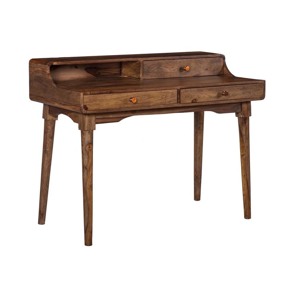 Coast To Brownstone 3 Drawer Writing Desk 15212 The Home Depot Coast Brownstone 3 Drawer Writing Desk