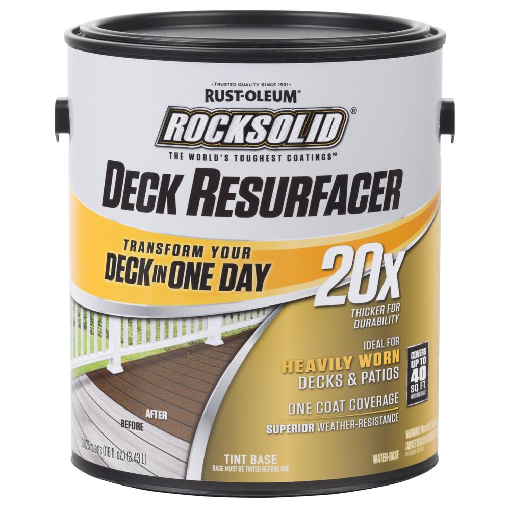 Rust Oleum Rocksolid 1 Gal White Exterior 20x Deck Resurfacer 319414