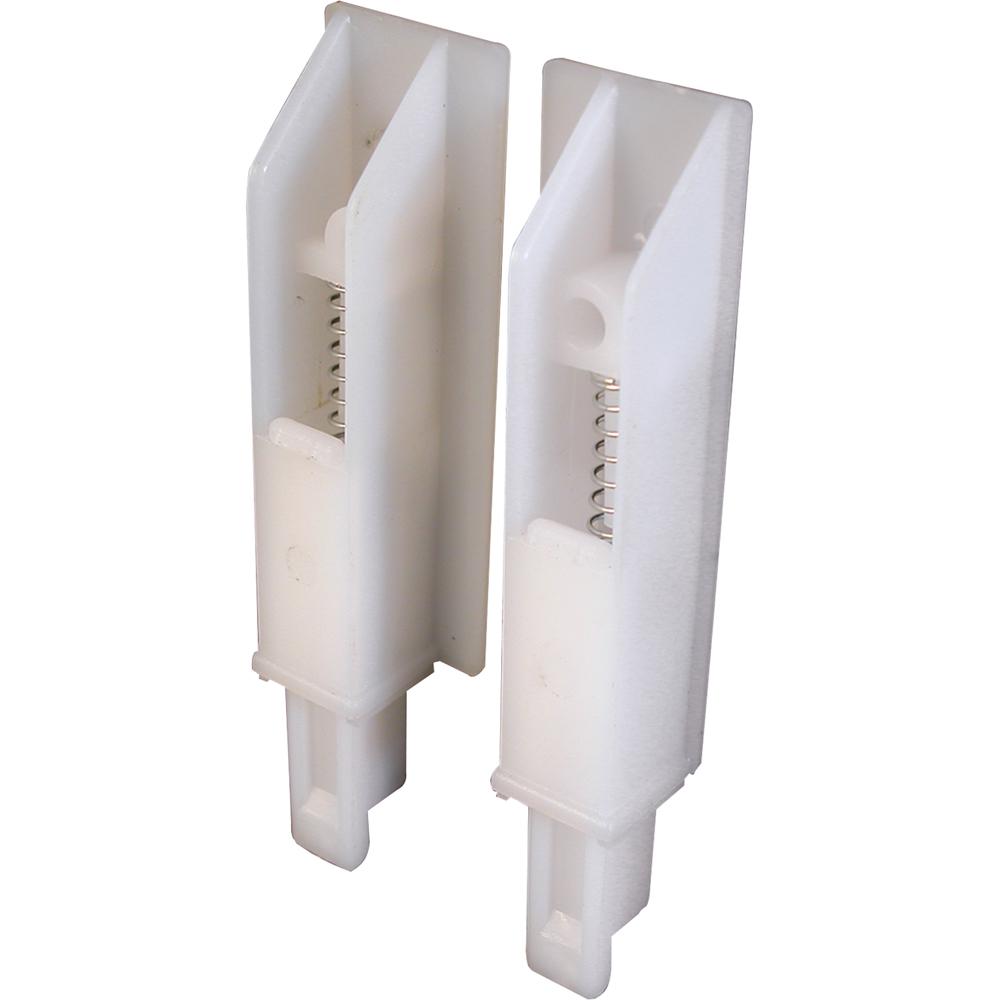 Prime Line 3 15 16 In X 25 32 In White Plastic Sliding Panel Doors Bottom Guide 2 Pack