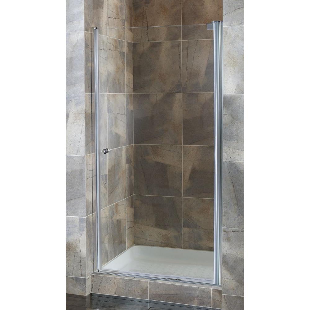 Foremost Cove 26 5 In To 28 5 In X 72 In H Semi Framed Pivot