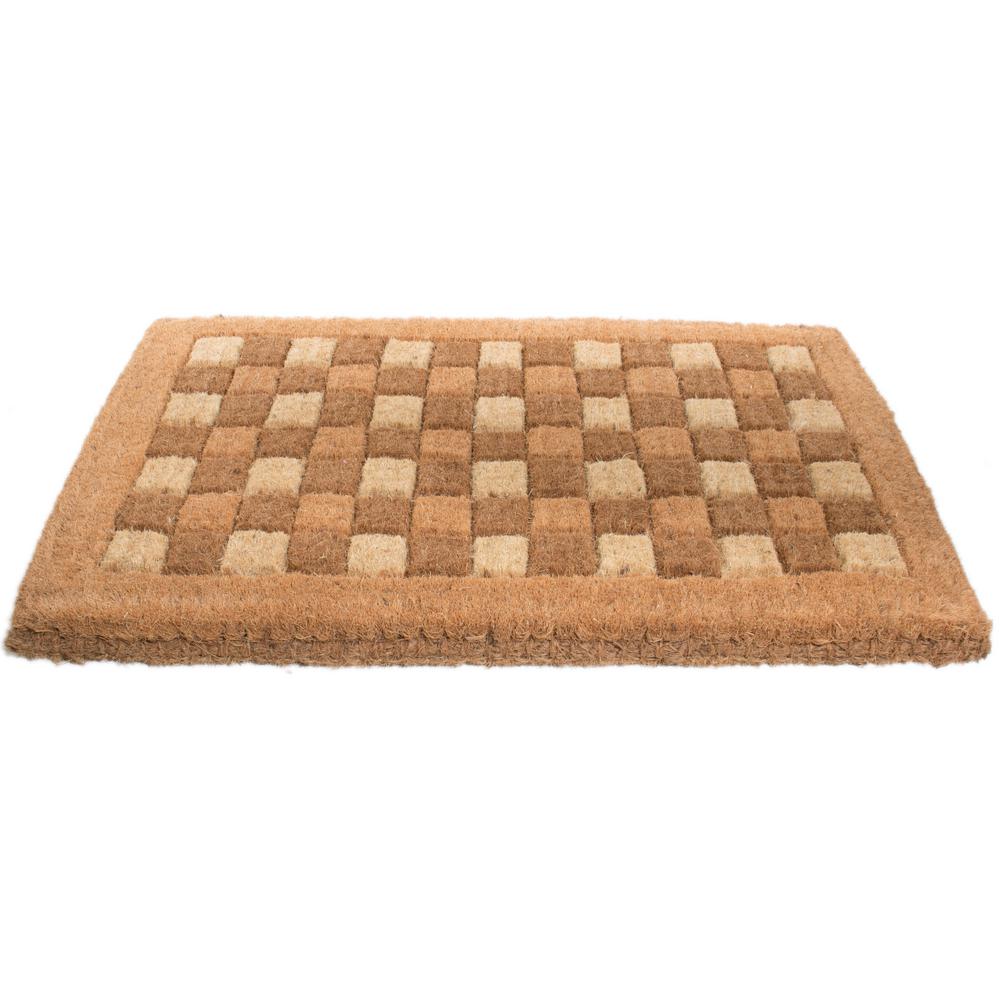 Imports Decor Traditional Coir Square Pattern 30 In X 18 In