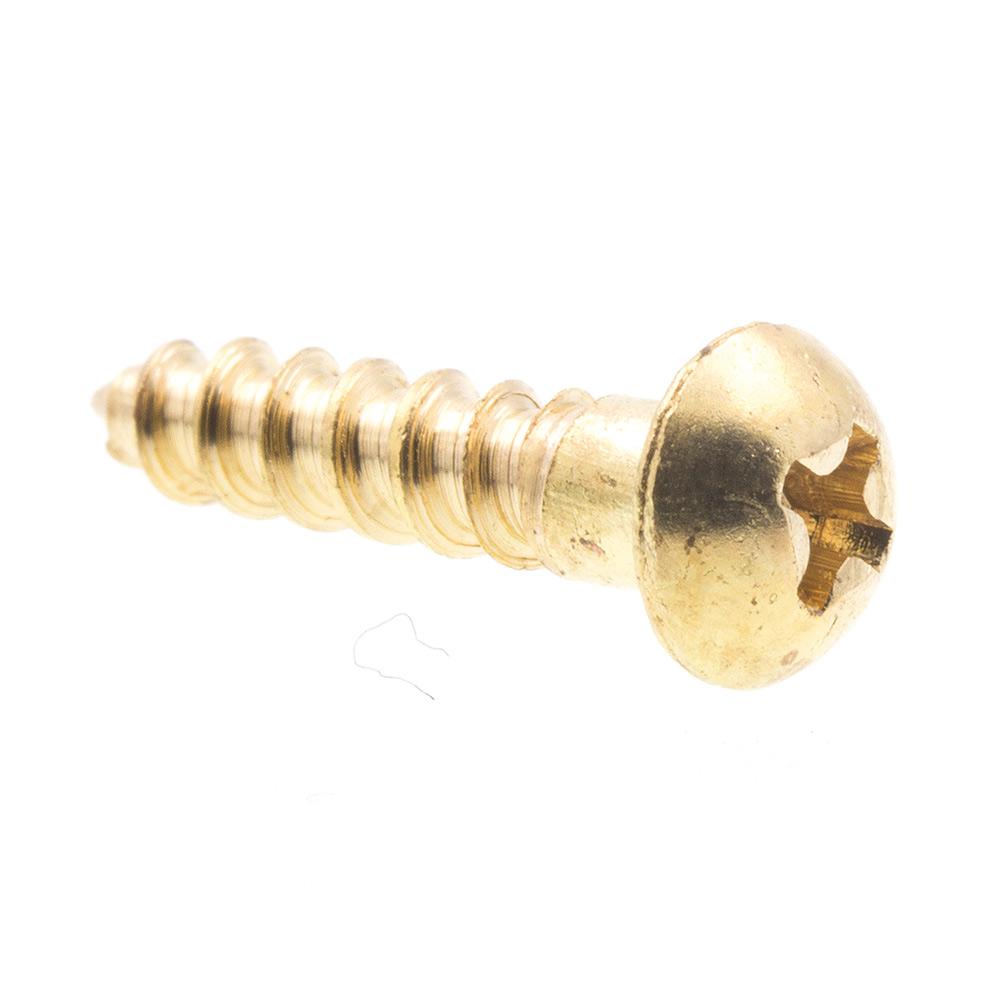 Round Phillips Drive Wood Screws Brass #2 X 3//8 500 pcs