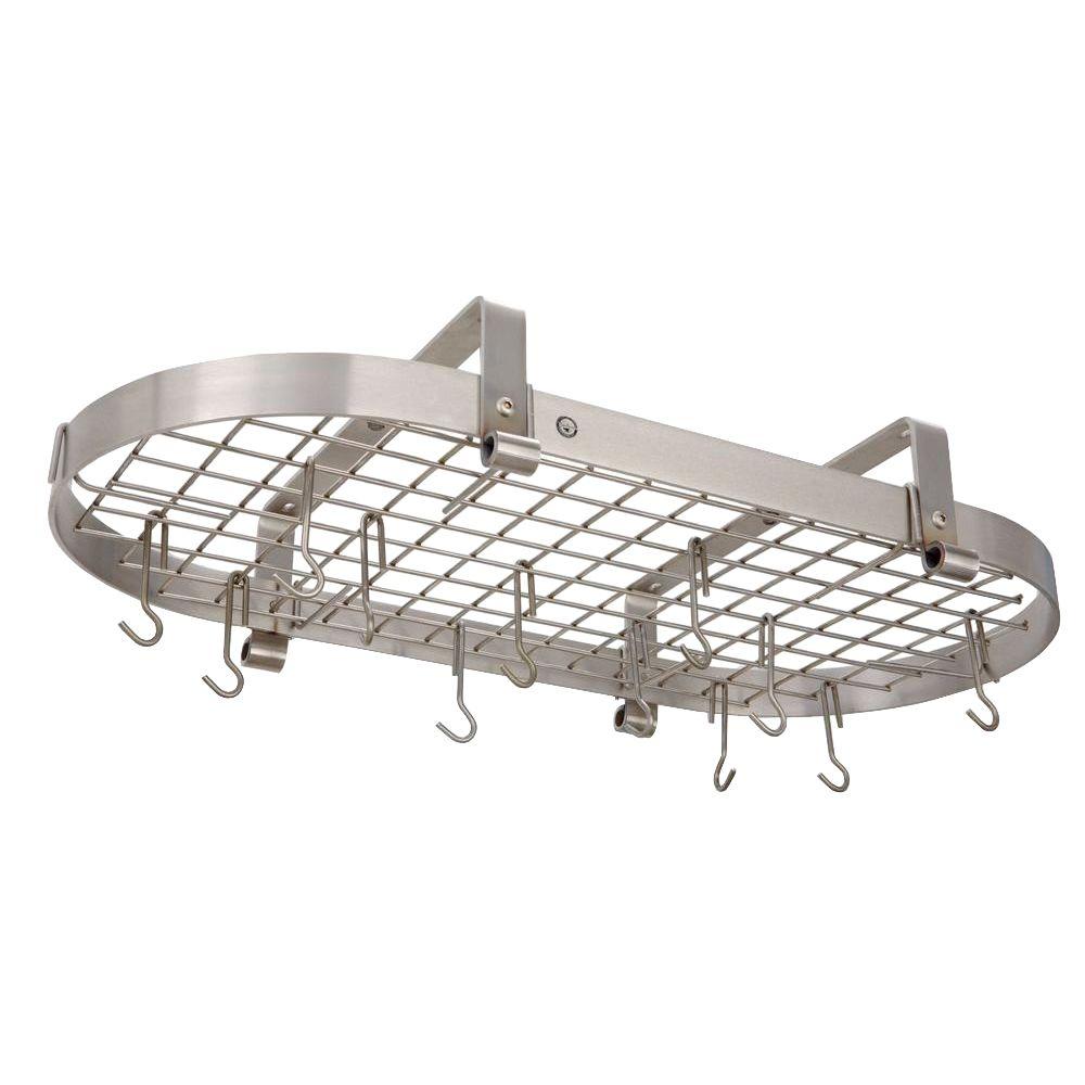 Enclume Premier Low Ceiling Oval Pot Rack Stainless Steel by Enclume