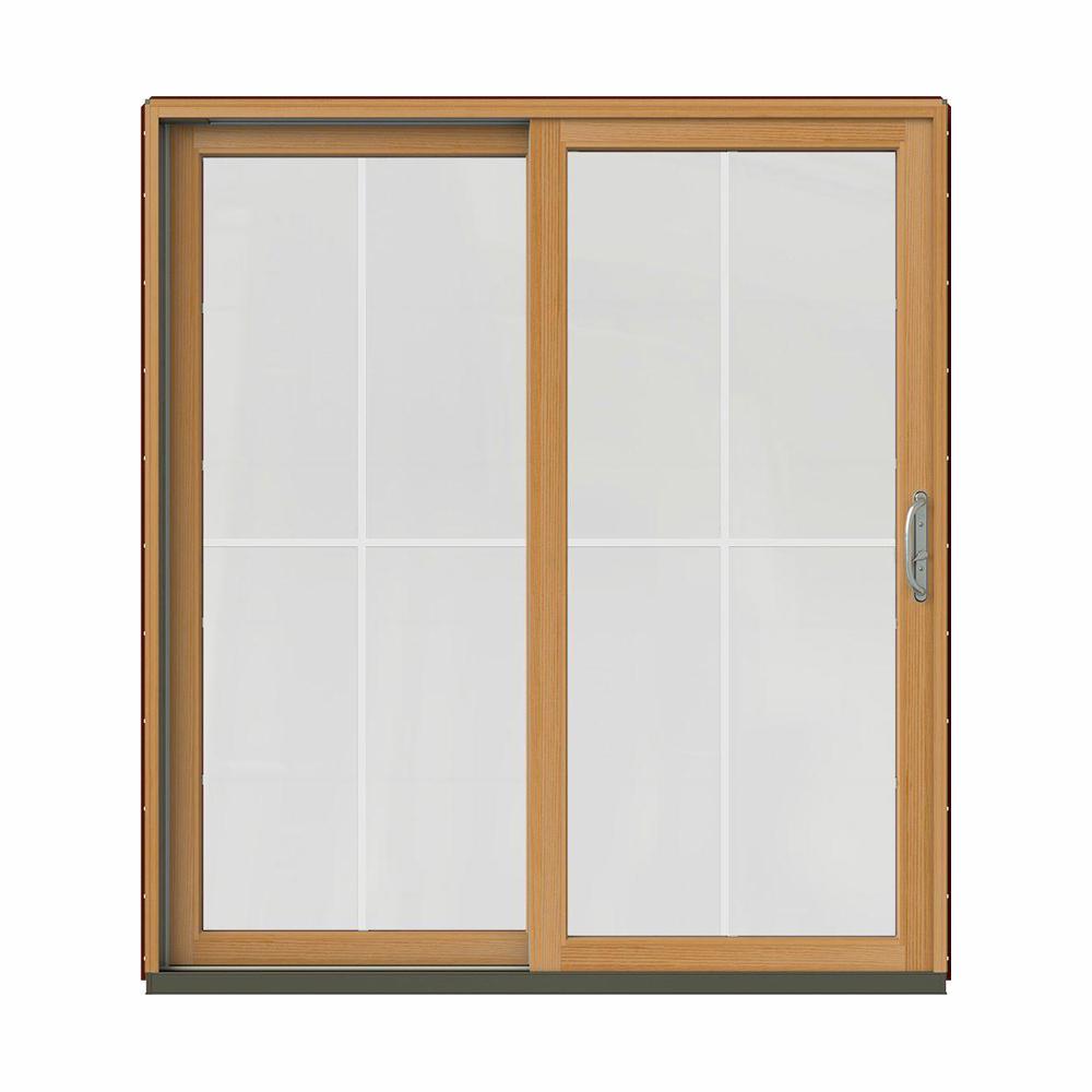 JELDWEN 72 in. x 80 in. W2500 Contemporary Red Clad Wood LeftHand 4