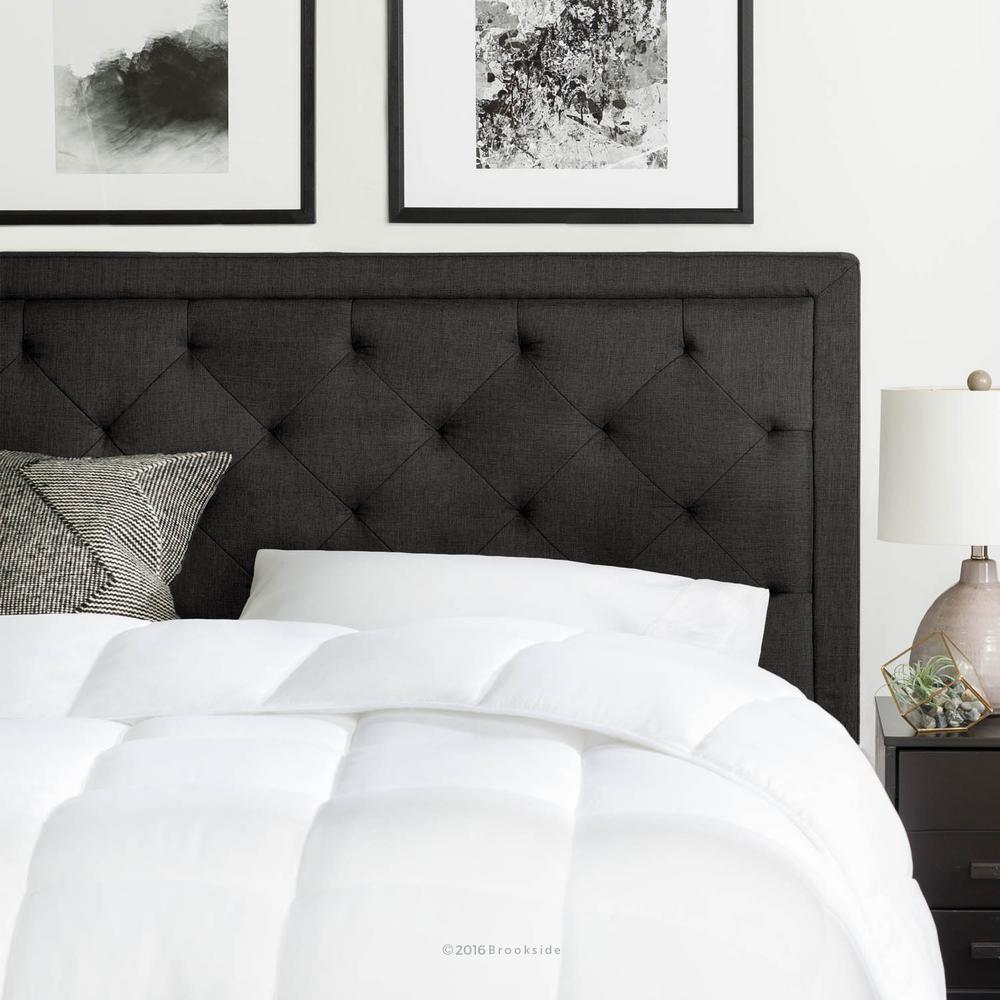 Brookside Upholstered Charcoal Queen With Diamond Tufting Headboard Brookside Upholstered Charcoal Queen With Diamond Tufting Headboard