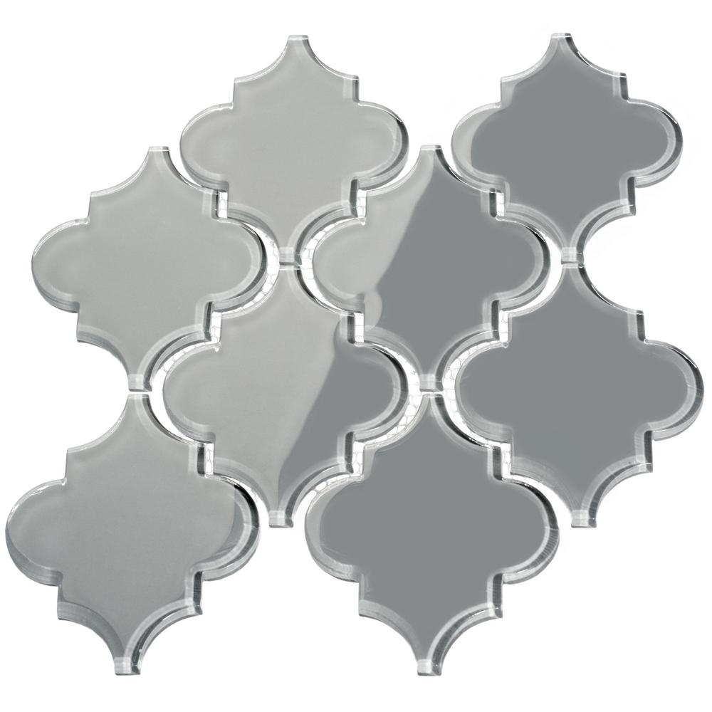 Giorbello True Gray Arabesque 4 In X 5 8mm Glass Backsplash And Wall Tile 7 Sq Ft Case G9132 The Home Depot - Gray Glass Arabesque Tile Backsplash Giorbello True Gray Arabesque 4 In X 5 8mm Glass Backsplash And Wall Tile 7 Sq Ft Case G9132 The Home Depot - Gray Glass Arabesque Tile Backsplash