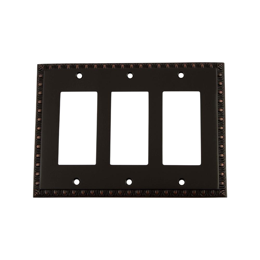 Nostalgic Warehouse Bronze 3Gang Decorator/Rocker Wall Plate (1Pack