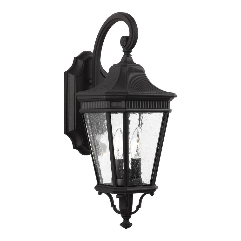 Feiss Cotswold Lane 2Light Black Outdoor Wall Mount LanternOL5421BK