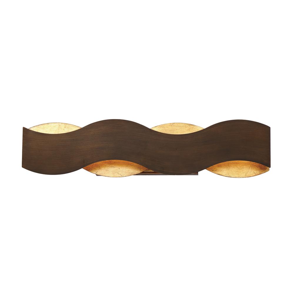 Dimmable Bronze Vanity Light Bar Lighting Vaughan Collection 30 Watt Bronze Integrated Led Bath Light