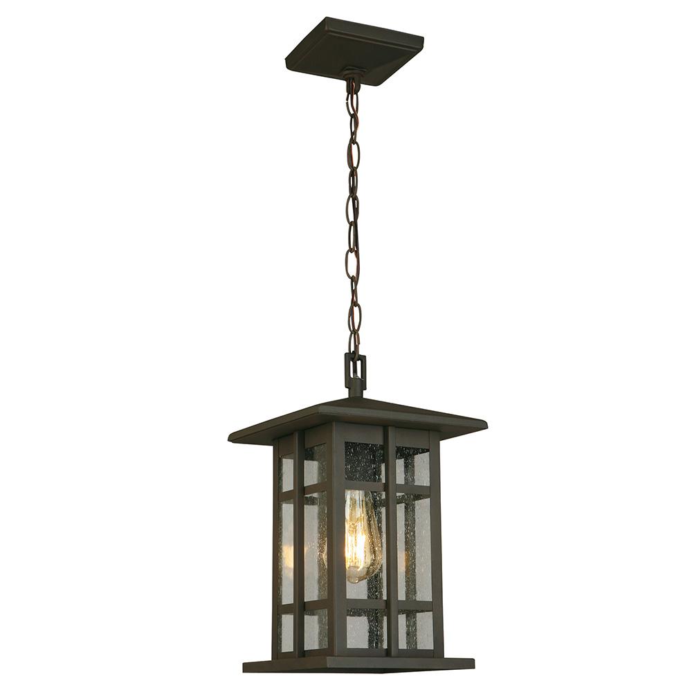 Feiss Wright House 1-Light Sorrel Brown Outdoor Hanging Pendant ...