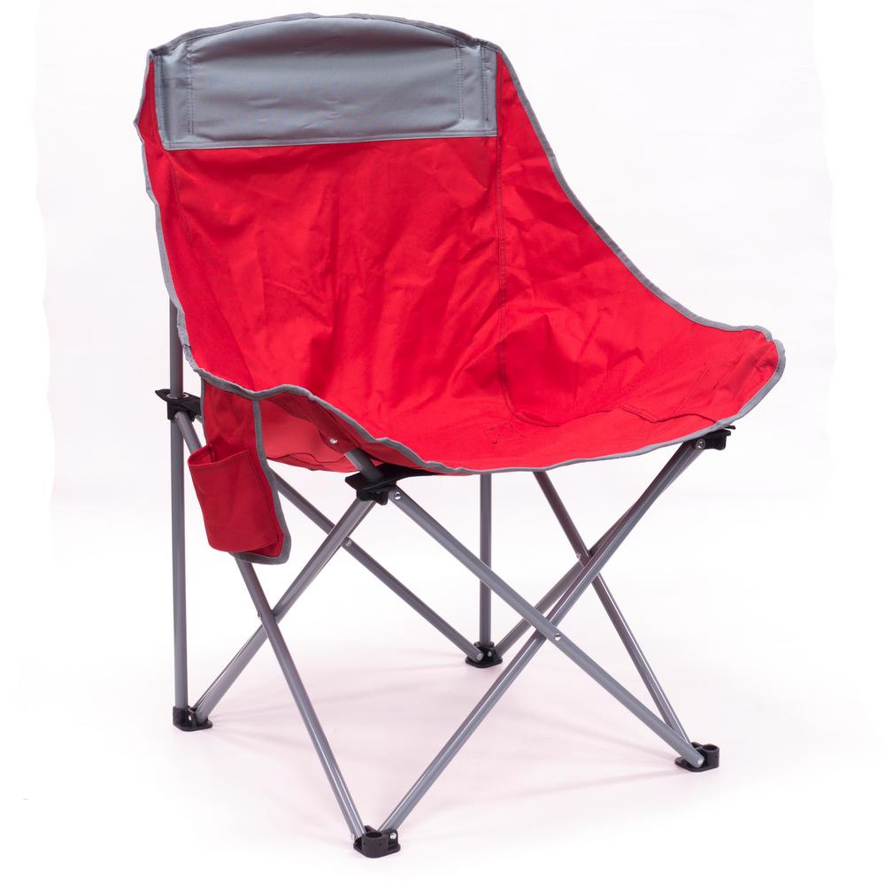 Creative Outdoor Red Folding Bucket Chair810402 The Home Depot