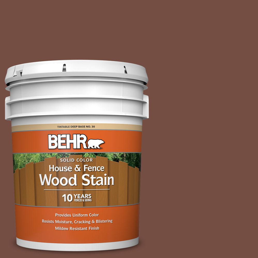 BEHR 5 gal. SC129 Chocolate Solid Color House and Fence Exterior Wood