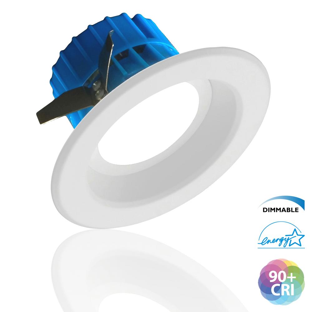 NICOR DLR Series 4 in. White 4000K Integrated LED Retrofit ...