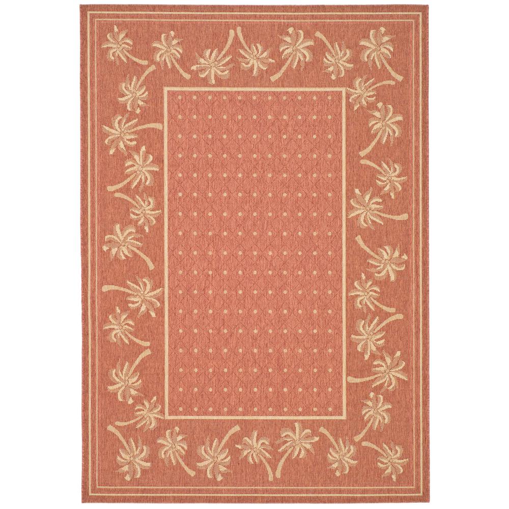 Safavieh Courtyard Rust Sand 3 Ft X 5 Indoor Outdoor Area Rug