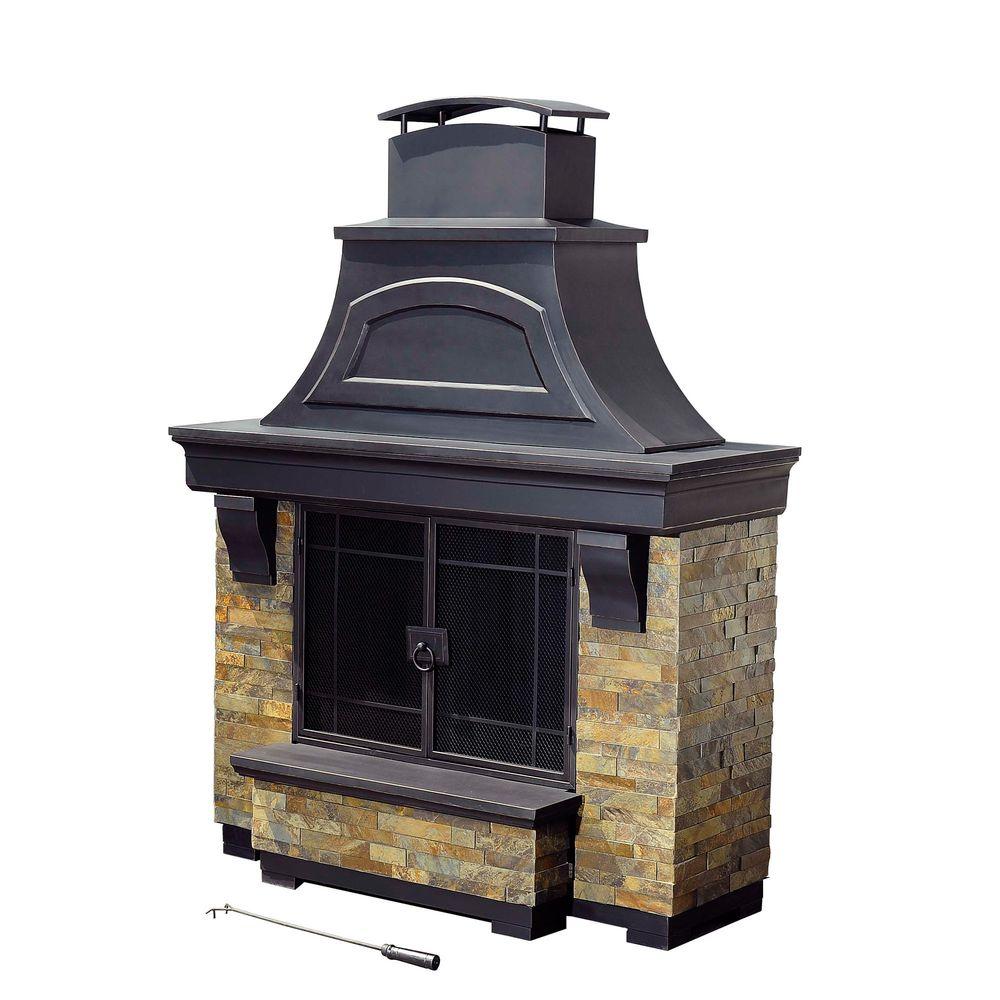 Fireplace - Sunjoy - Wood - Outdoor Fireplaces - Outdoor Heating - The Home Depot Shop our selection of Wood