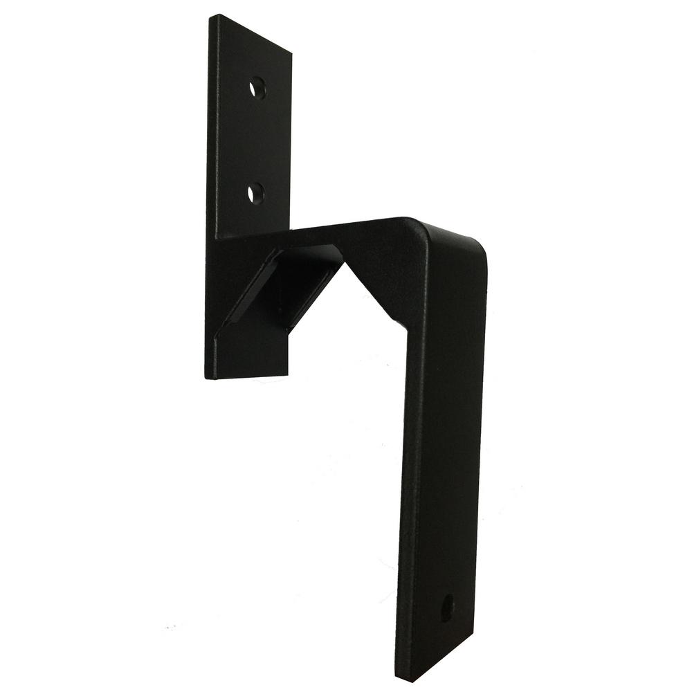 Delaney 8 Ft Black Flat Track Bypass Barn Door Hardware Kit