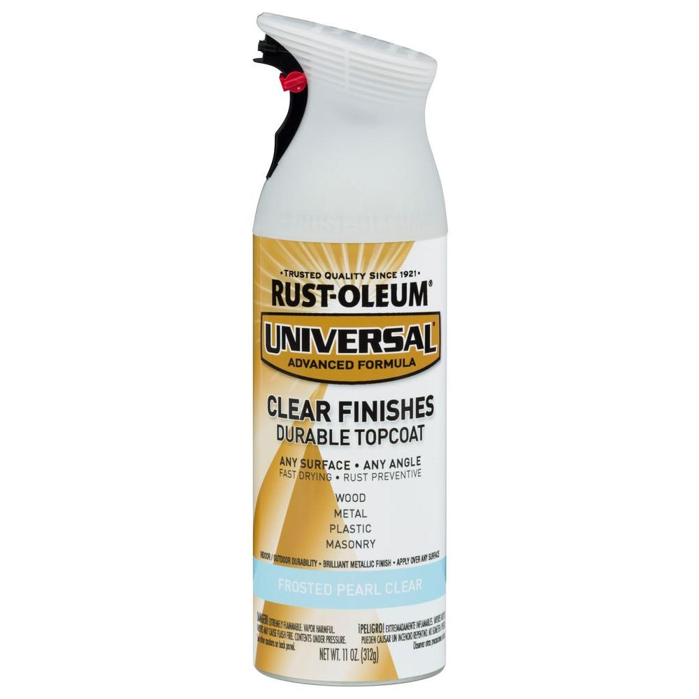 RustOleum Universal 11 oz. Clear Frosted Pearl Spray Paint302155 The Home Depot