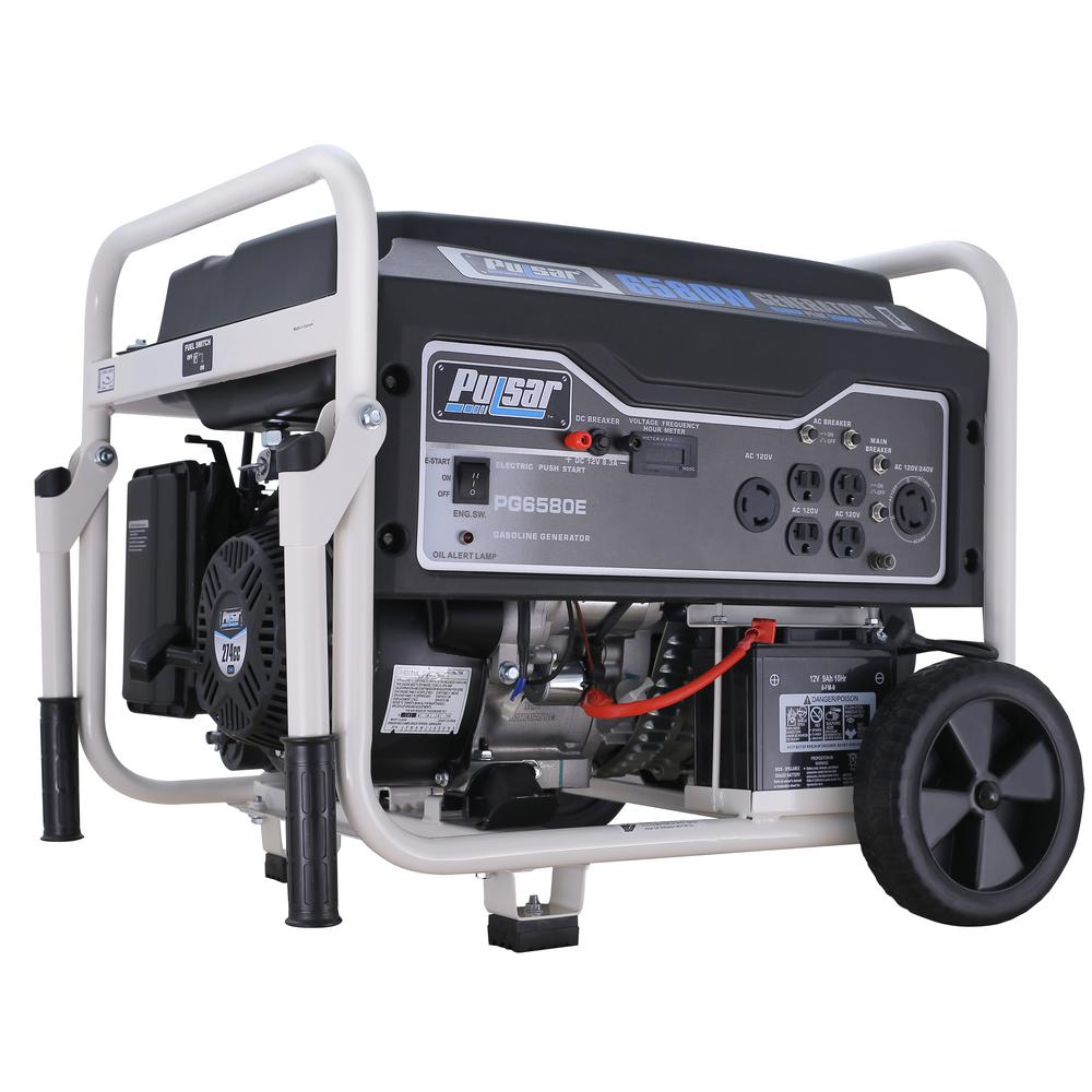 UPC 814726025380 product image for Pulsar 6,580/5,500-Watt Gasoline Powered Electric/Recoil Start Portable Generato | upcitemdb.com