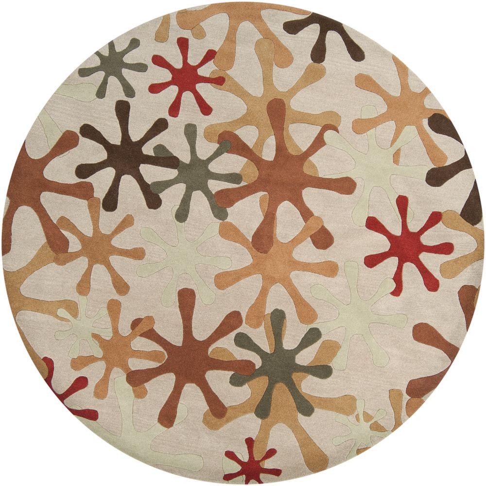 10 Round Area Rugs The Home Depot Sarah Off White 10 Ft X Round Area Rug