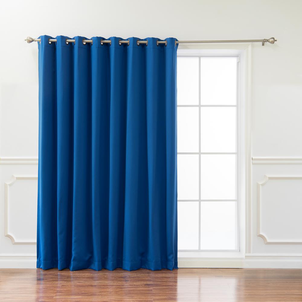 royal blue curtains with valance