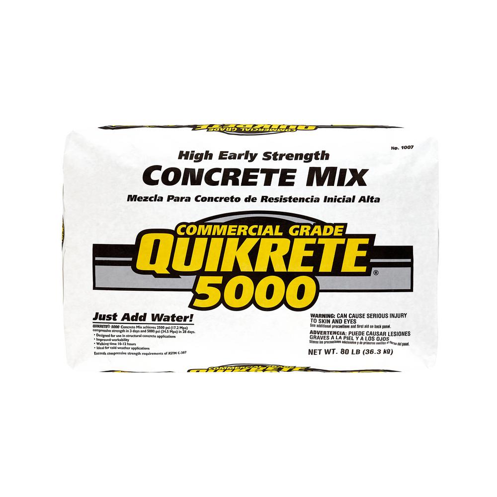 Quikrete 80 Lb High Early Strength Concrete Mix 100700 The Home 80 Lb High Early Strength Concrete Mix