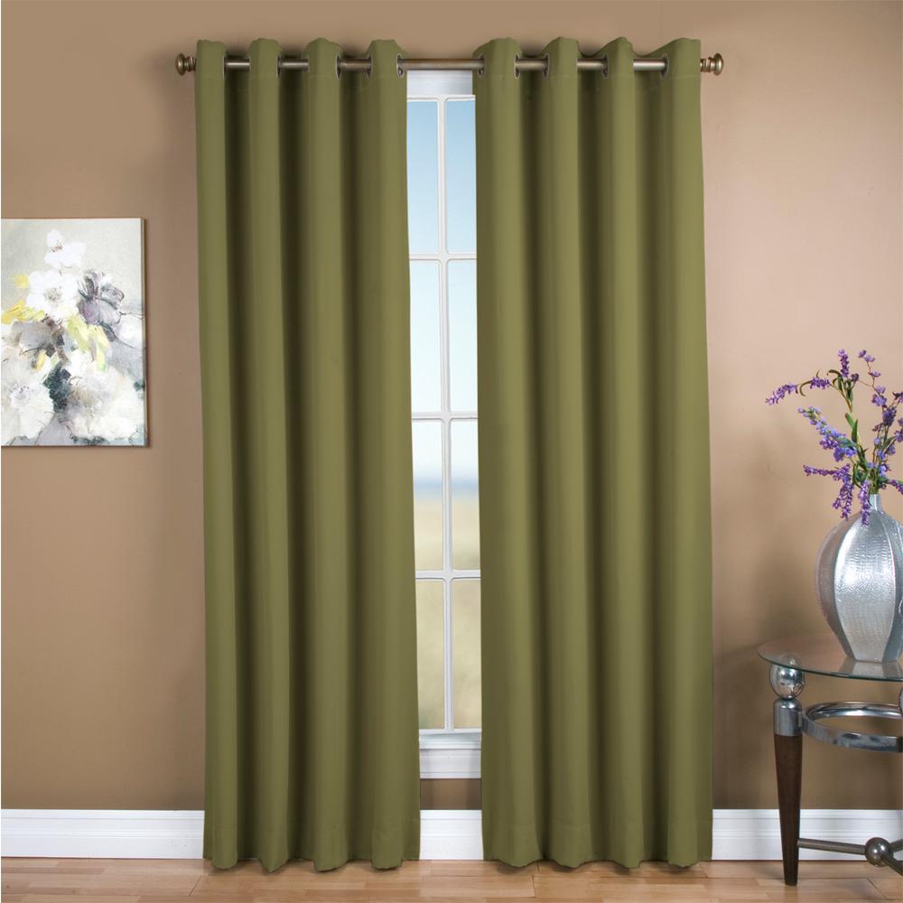 Green Blackout Curtains Curtains Drapes The Home Depot