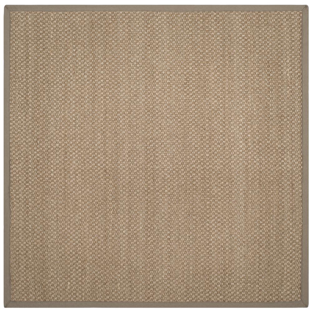 Natural Fiber Beige/Gray 6 ft. x 6 ft. Square Area RugNF153A6SQ The
