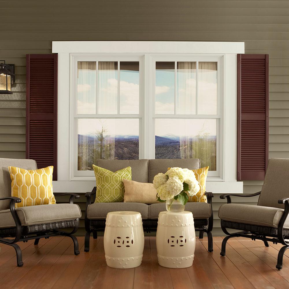Black 15 Ply Gem Shutters and Accents VINLV1547 33 Louvered Shutter