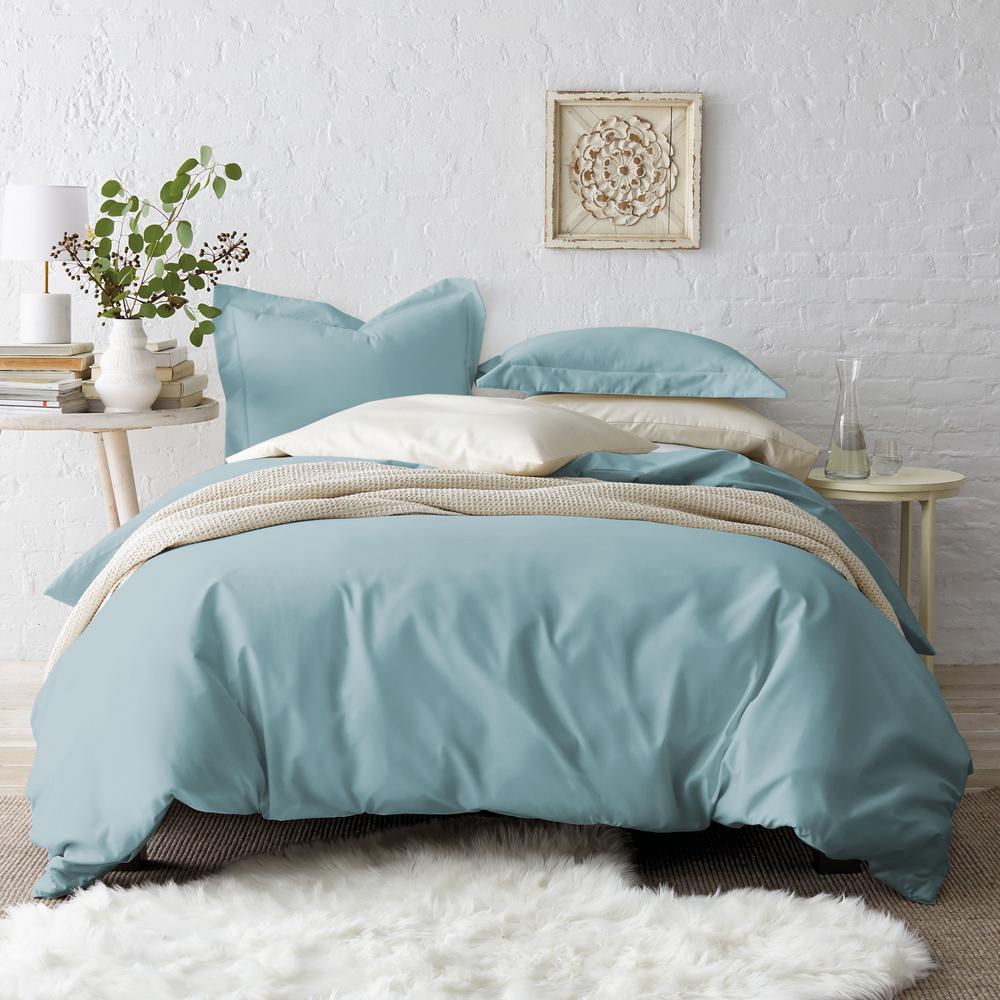 The Company Store Cloud Solid Wrinkle Free Sateen Full Duvet Cover