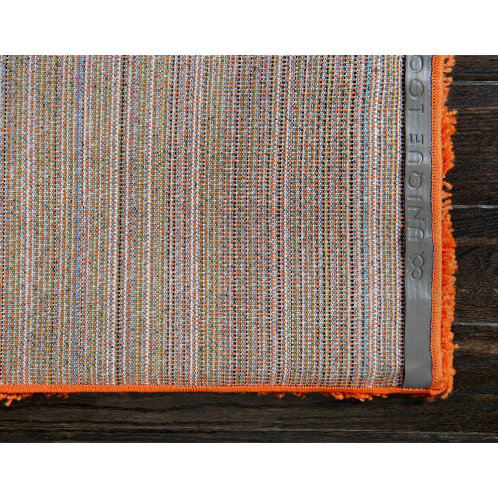 Unique Loom Solid Shag Tiger Orange 3 Ft X 5 Ft Area Rug 3136662 The Home Depot