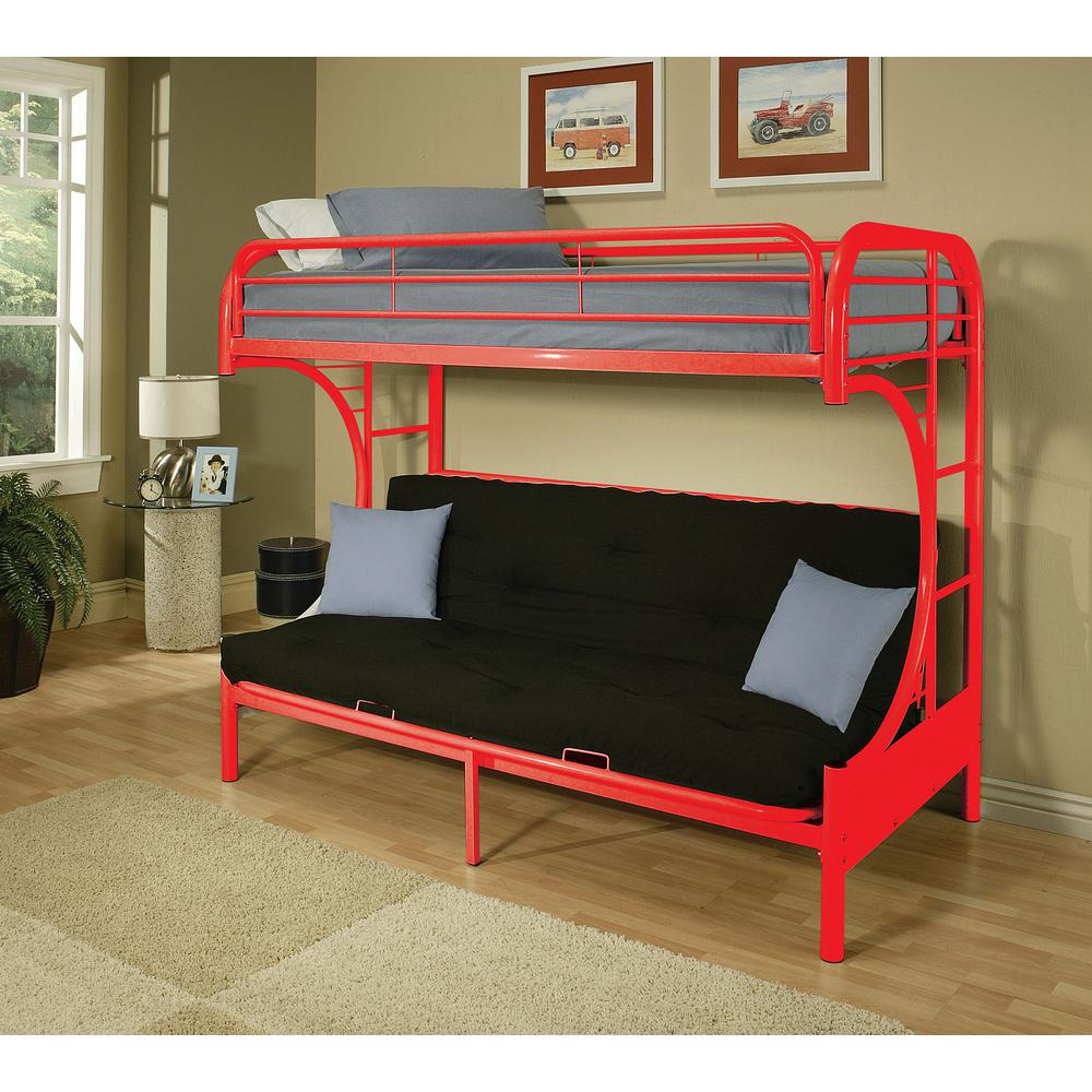 Acme Furniture Eclipse Twin Over Full Metal Kids Bunk Bed02091RD The