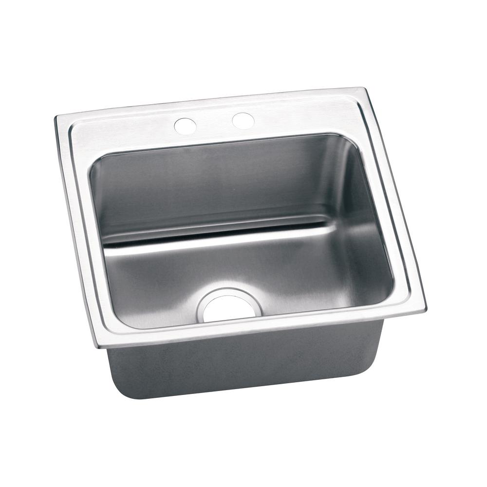Elkay Ertone Drop In Stainless Steel 22 2 Hole Single Bowl Elkay Ertone Drop In Stainless Steel 22 2 Hole Single Bowl Kitchen
