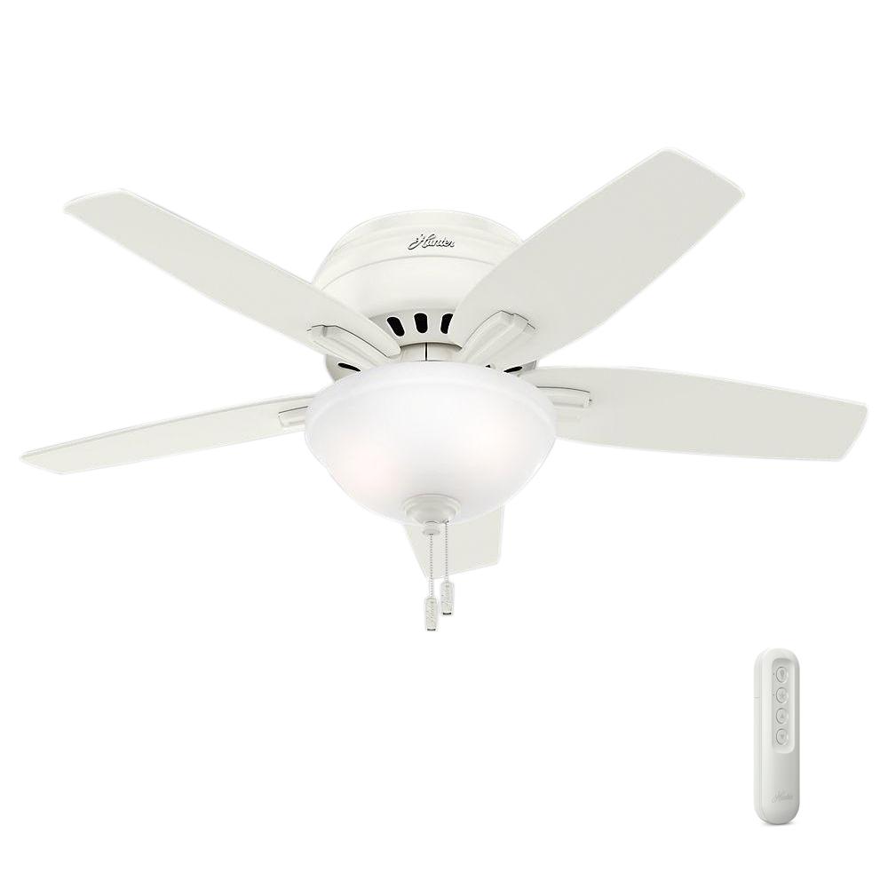 Hunter Hatherton 46 In Indoor White Ceiling Fan With Light