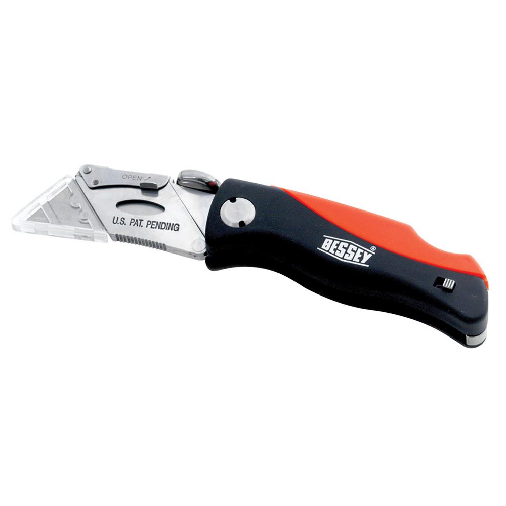 Bessey Folding Utility Knife with ABS Comfort Handle Room to Store 5 Spare... by BESSEY