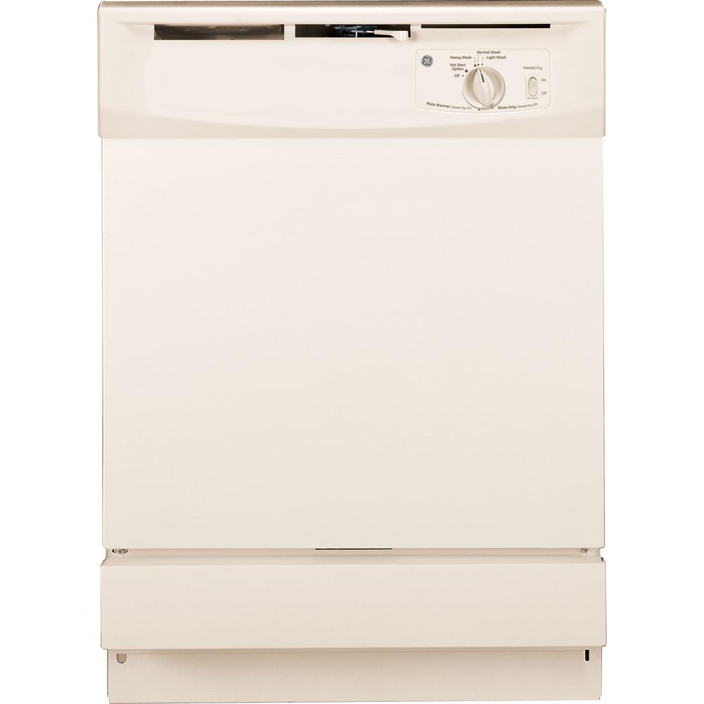 GE Front Control Dishwasher in Bisque 