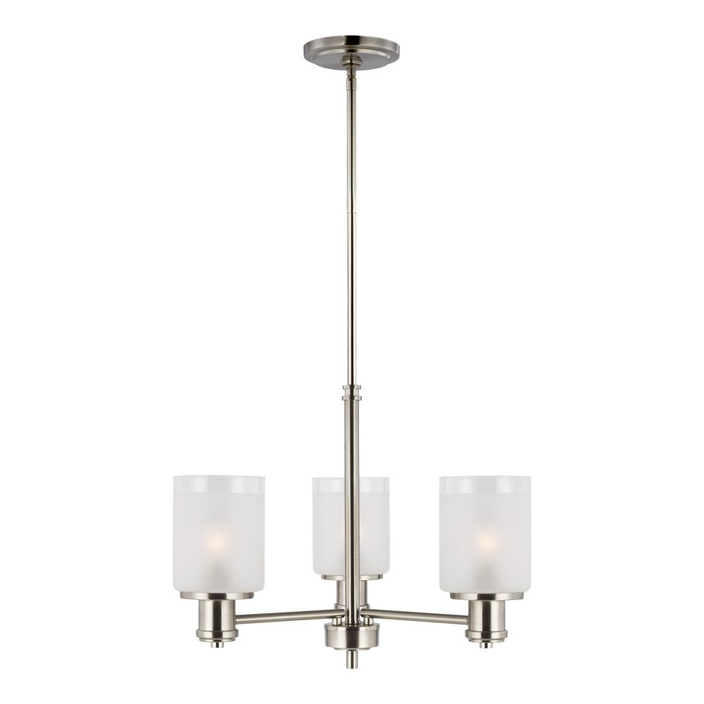 Sea Gull Lighting Norwood 3-Light Brushed Nickel ...