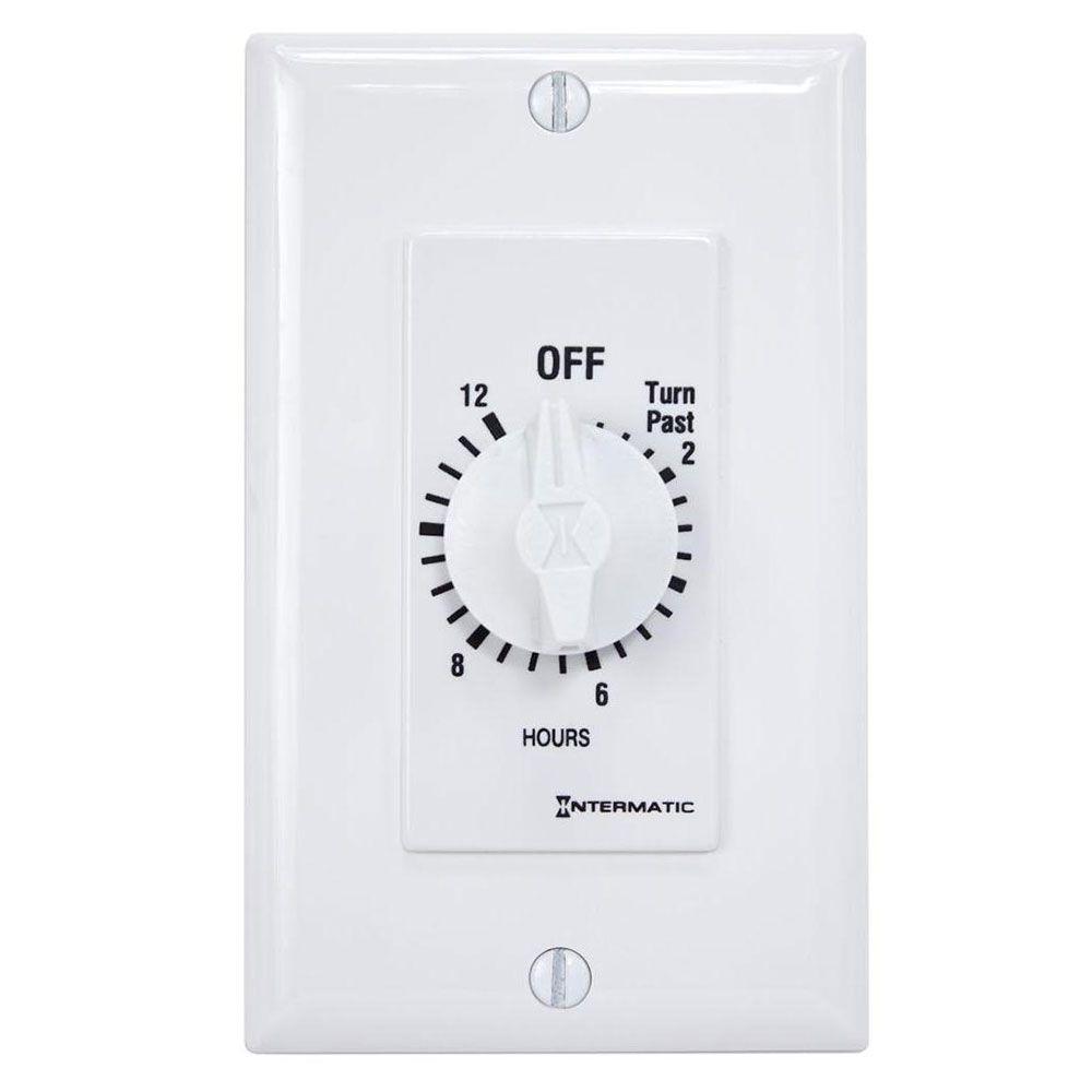 Intermatic 20 Amp 12 Hour Spring Wound In Wall Timer White