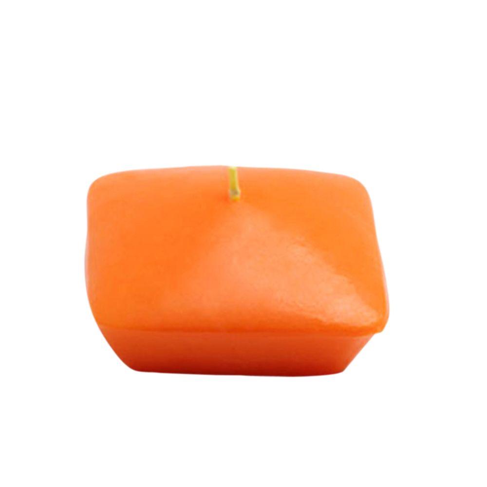 Zest Candle 3 in. Orange Square Floating Candles (6Box)CFZ144 The