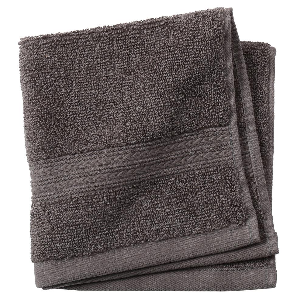 Home Decorators Collection Newport 1Piece Face Towel in Charcoal