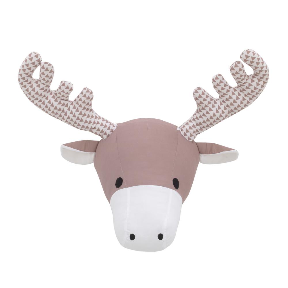 plush animal head wall decor