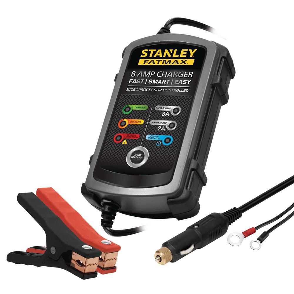 Stanley 8 Amp Battery Charger/MaintainerBC8S The Home Depot