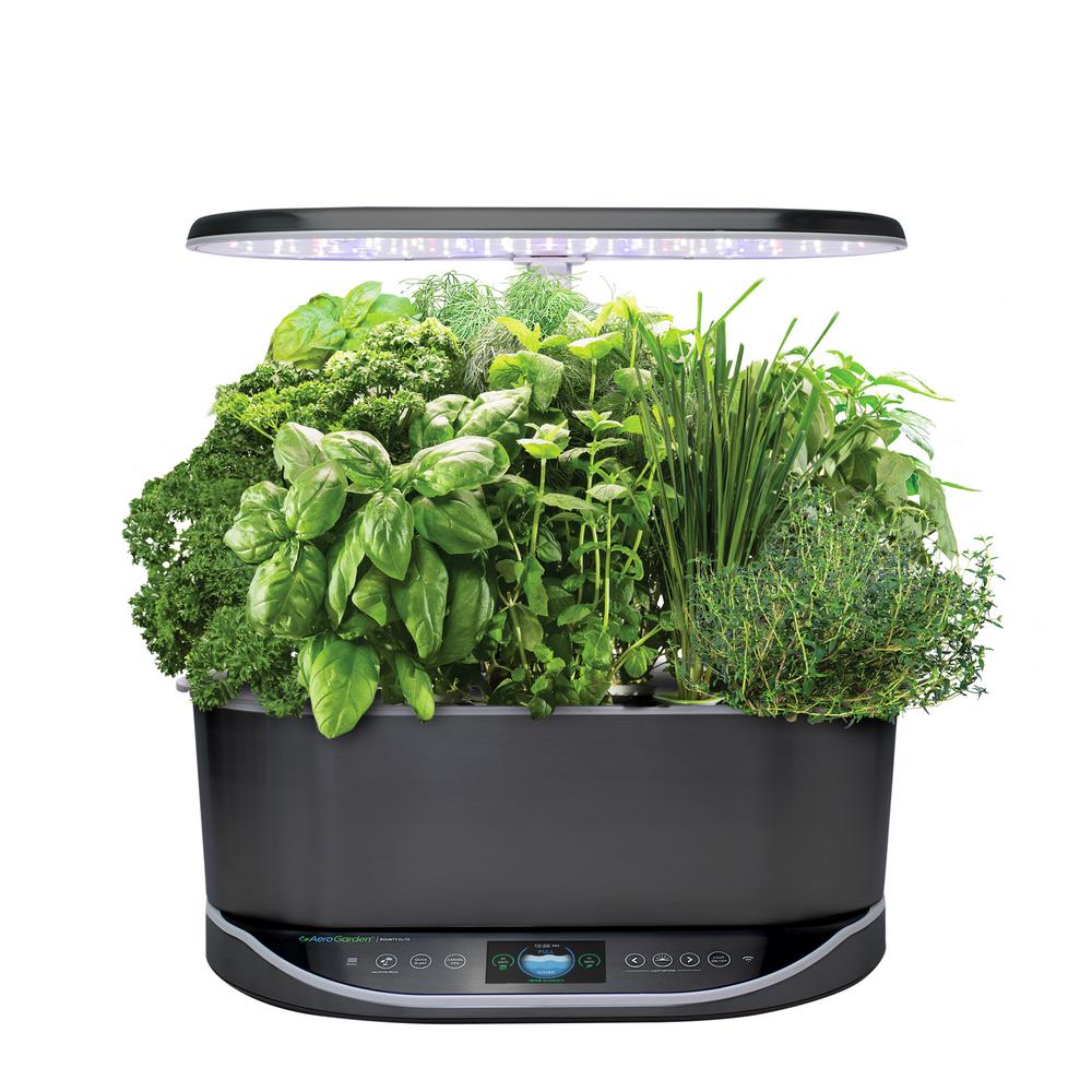 AeroGarden Bounty Elite Platinum Stainless - In Home Garden with ...