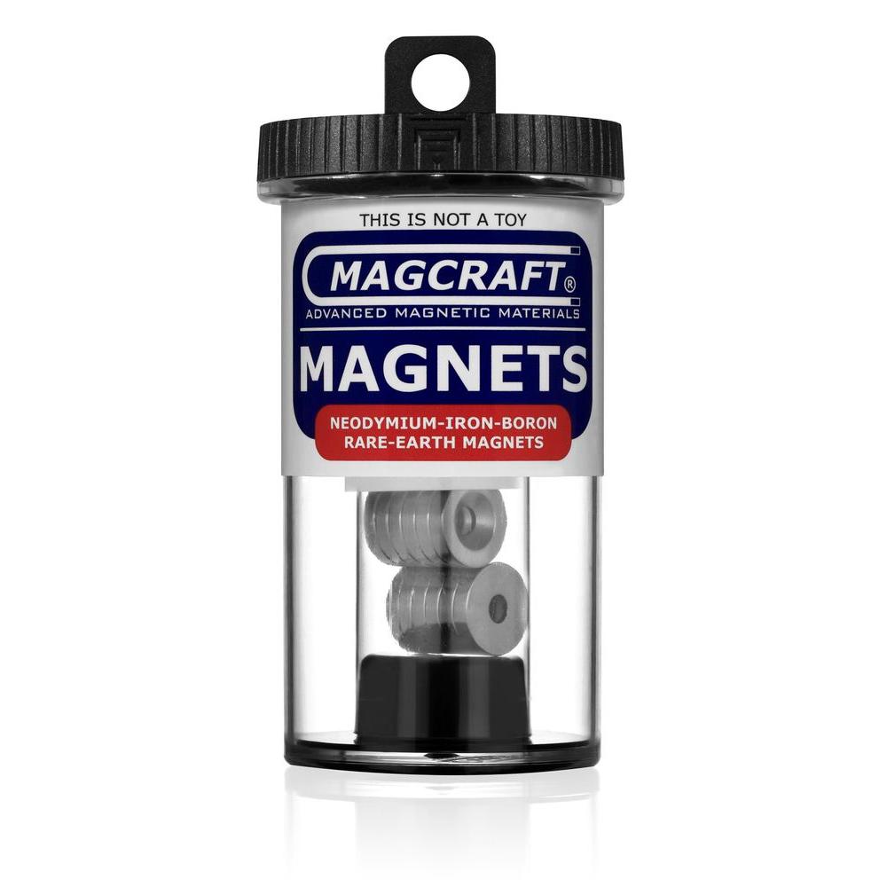 Magcraft Rare Earth 1/2 inch x 1/7 inch x 1/8 inch N Countersunk Ring Magnet... by Magcraft