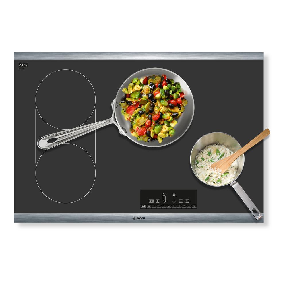 Bosch 800 Series 30 In Radiant Electric Cooktop In Black With