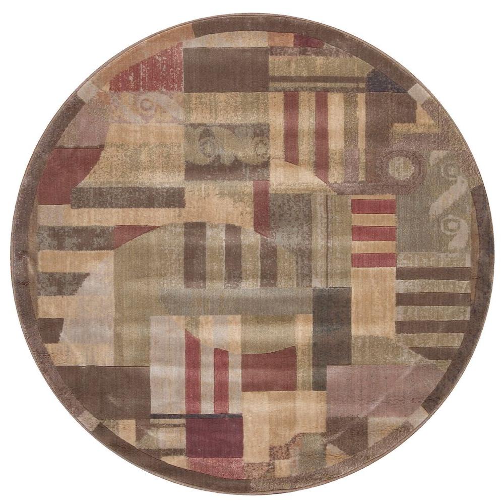 Nourison Somerset MultiColor 6 ft. Round Area Rug583185 The Home Depot