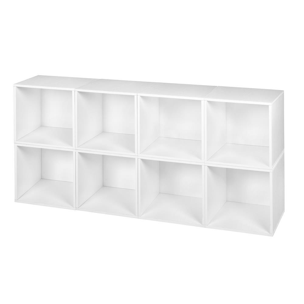 Regency 26 In H X 52 In W X 13 In D White Wood 8 Cube Storage Organizer Hdchpc8pkwh The Home Depot
