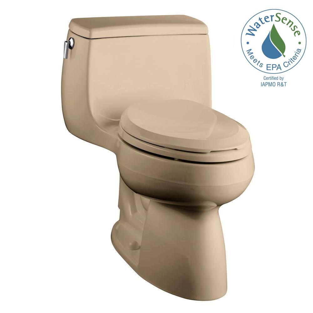 KOHLER Archer 1piece 1.28 GPF Single Flush Elongated Toilet in BiscuitK363996 The Home Depot