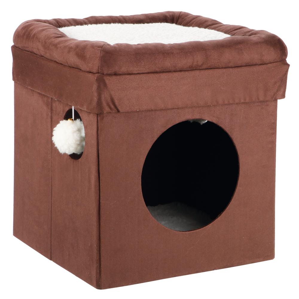 EAN 4011905447735 product image for Brown and Beige Miguel Fold-and-Store Collapsible Cat Condo | upcitemdb.com