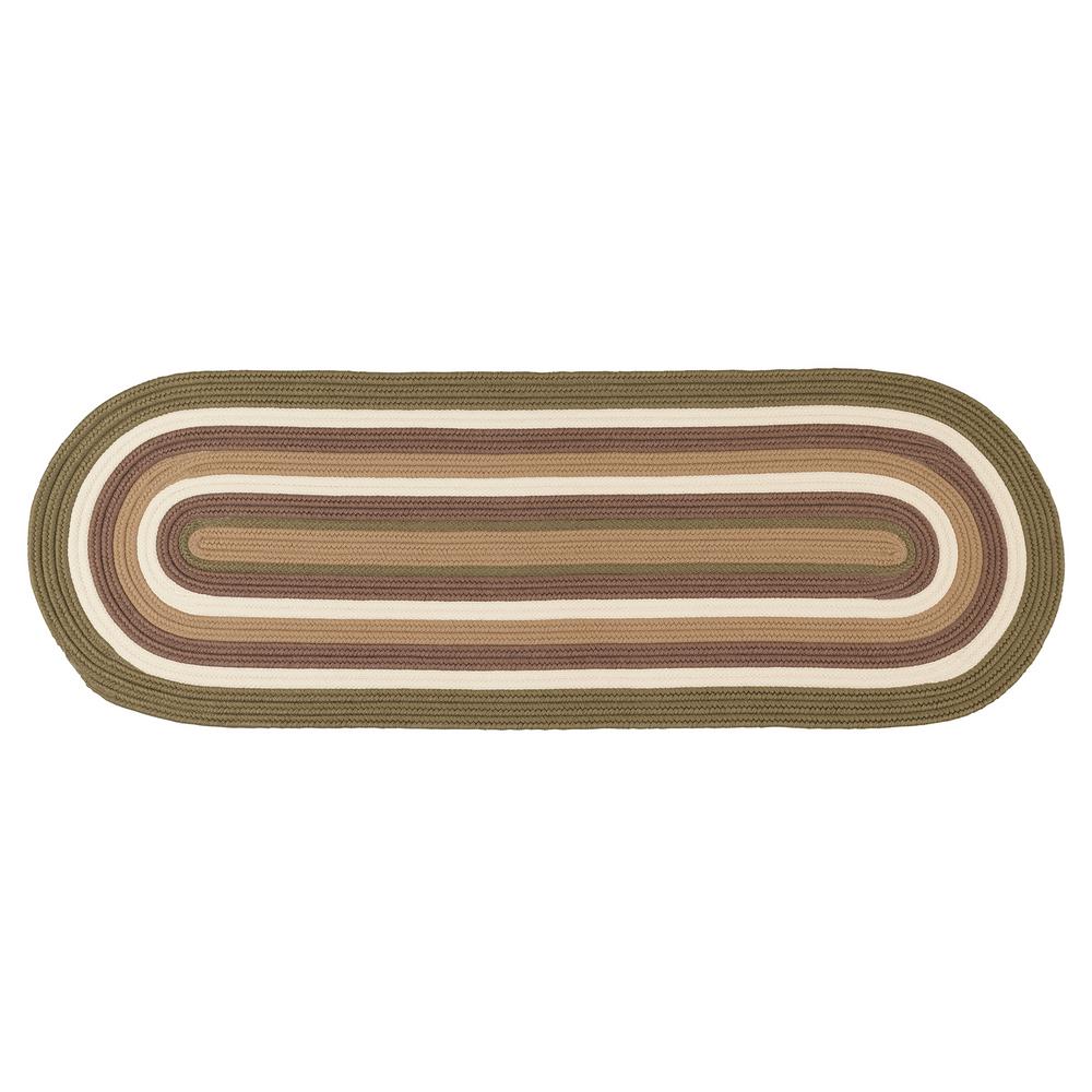 Home Decorators Collection Frontier Green 2 ft. x 8 ft. Braided Runner